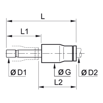 Conector rapid drept adaptor (inch / mm)