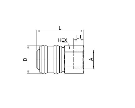Cupla rapida mama standard, DN 7.2, serie 26, filet interior Cupla rapida mama standard, DN 7.2, serie 26, filet interior - imagine 2