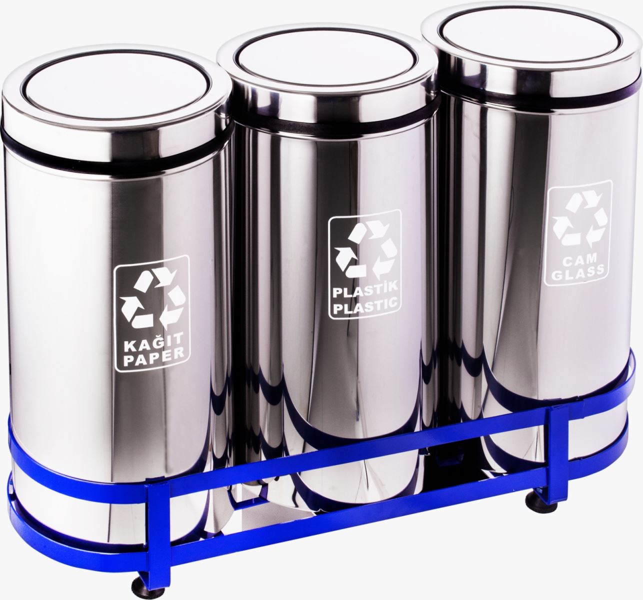 Coş de reciclare cu capac rotativ din 3 piese Coş de reciclare cu capac rotativ din 3 piese
